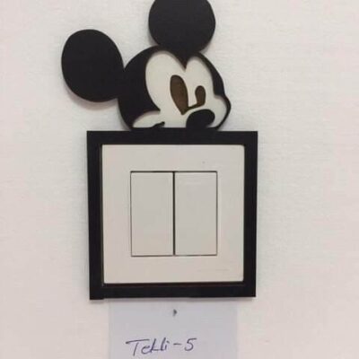 غطاء قفل الكهرباء MDF – أسود (10×20 سم)